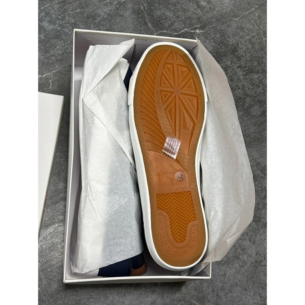 Lucky Brand Scott Mens Sneakers Navy White Low Top Shoes LB-SCOTT-MS Size 12‎